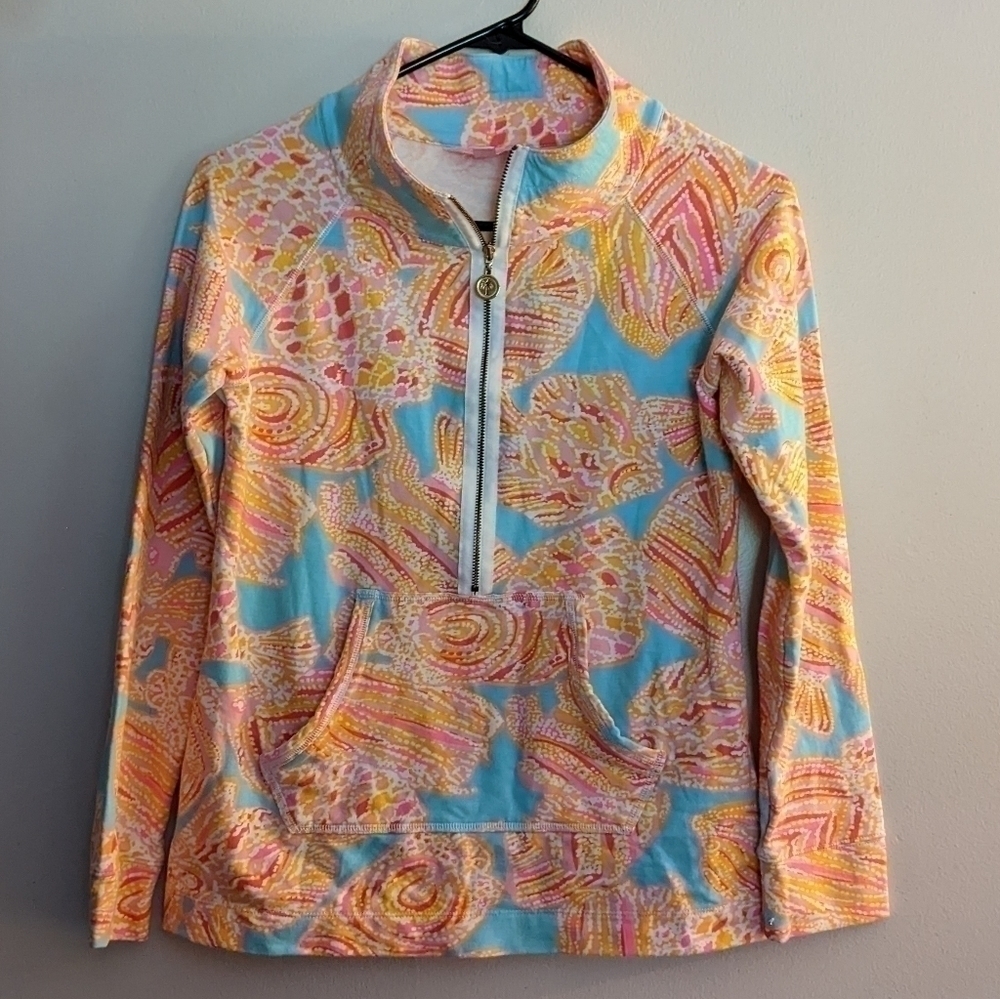 LILLY Pulitzer Tini Bikini Half Zipper Skipper Popover XS